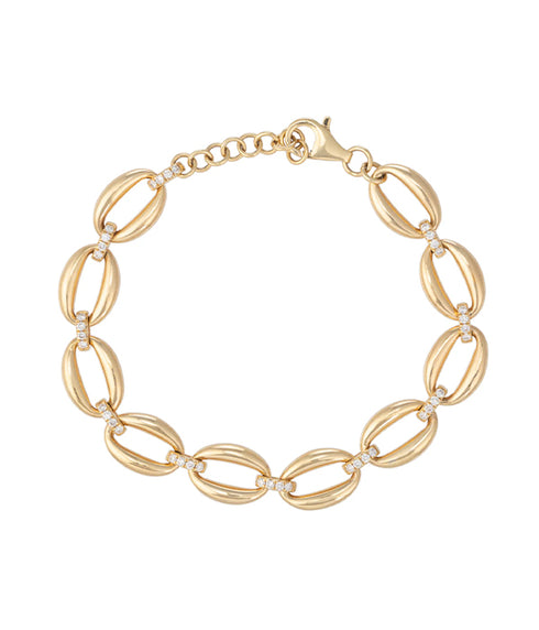 Shell Link Bracelet - 14K